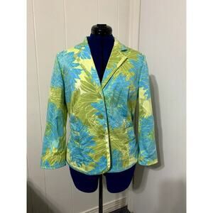 - Sigrid Olson Blazer Women's Size 12 Three Button Double Pockets Work Chu…